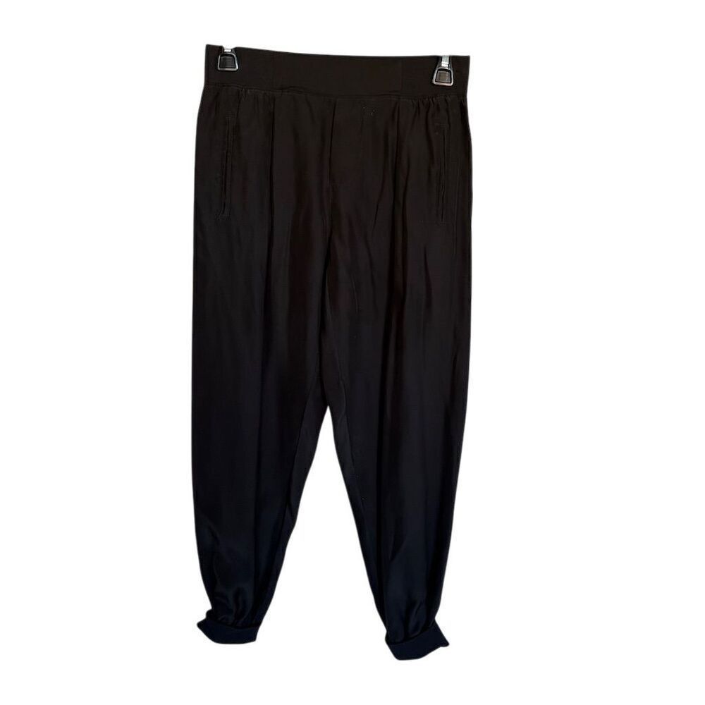 Atm Women's Black Harem Jogger Pants Xs Elastic Waist Casual Style With Pockets